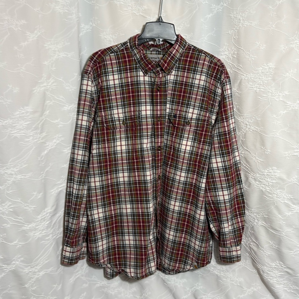 Plaid Button-Up Shirt for Men